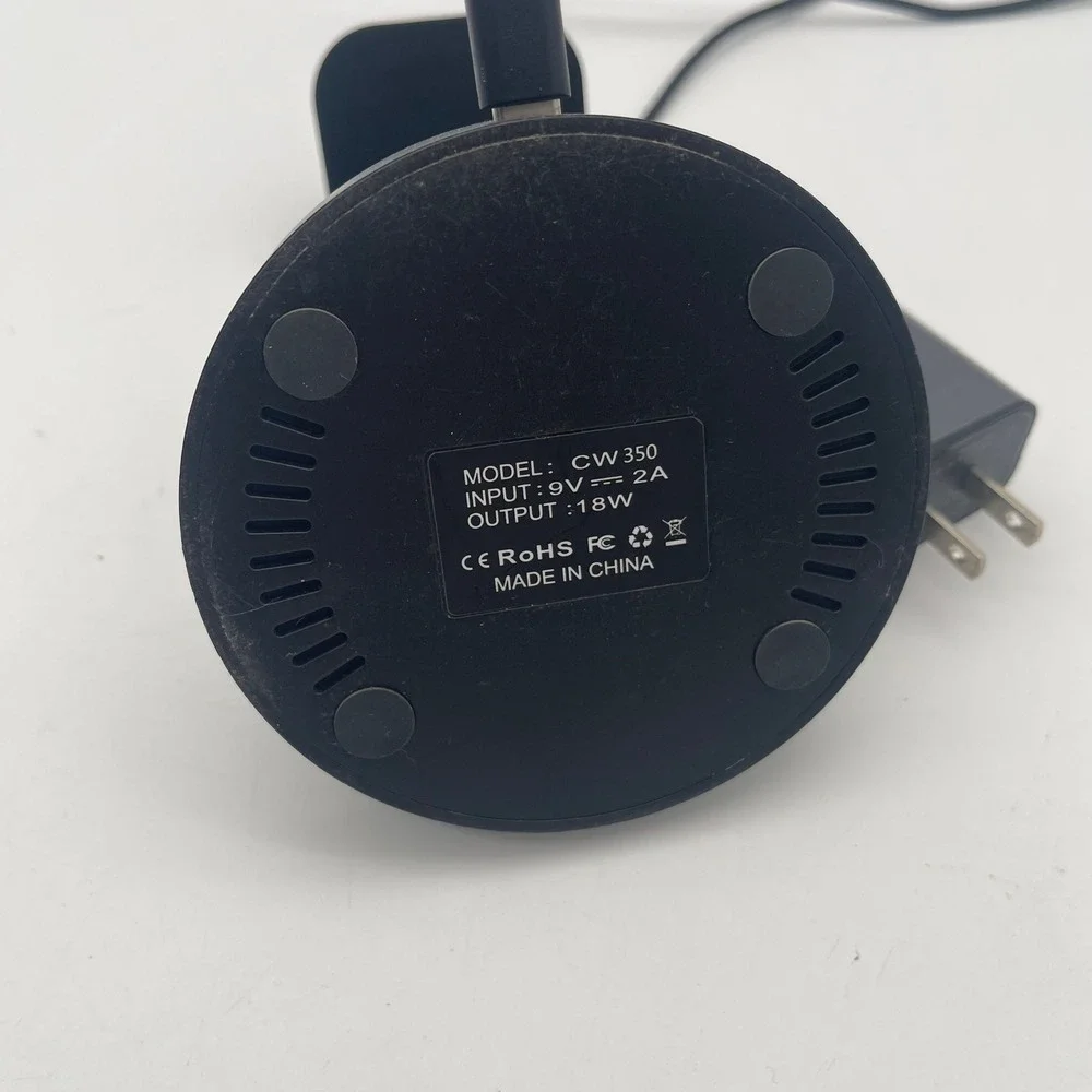 3-in-1 Wireless Charging Station Stand CW 350‎ 18W Black for Phone Watch Buds
